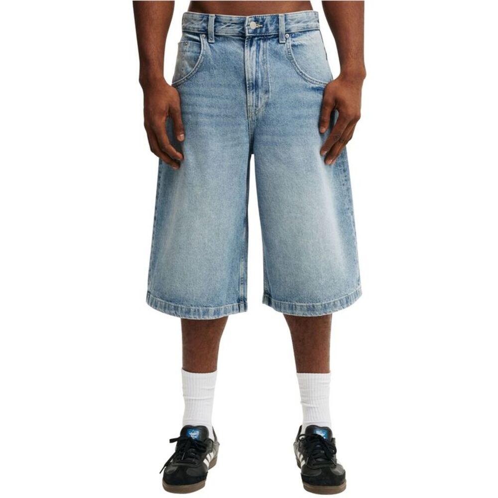 Cotton On Mens Super Wide Jort Casual Denim Shorts, NWT